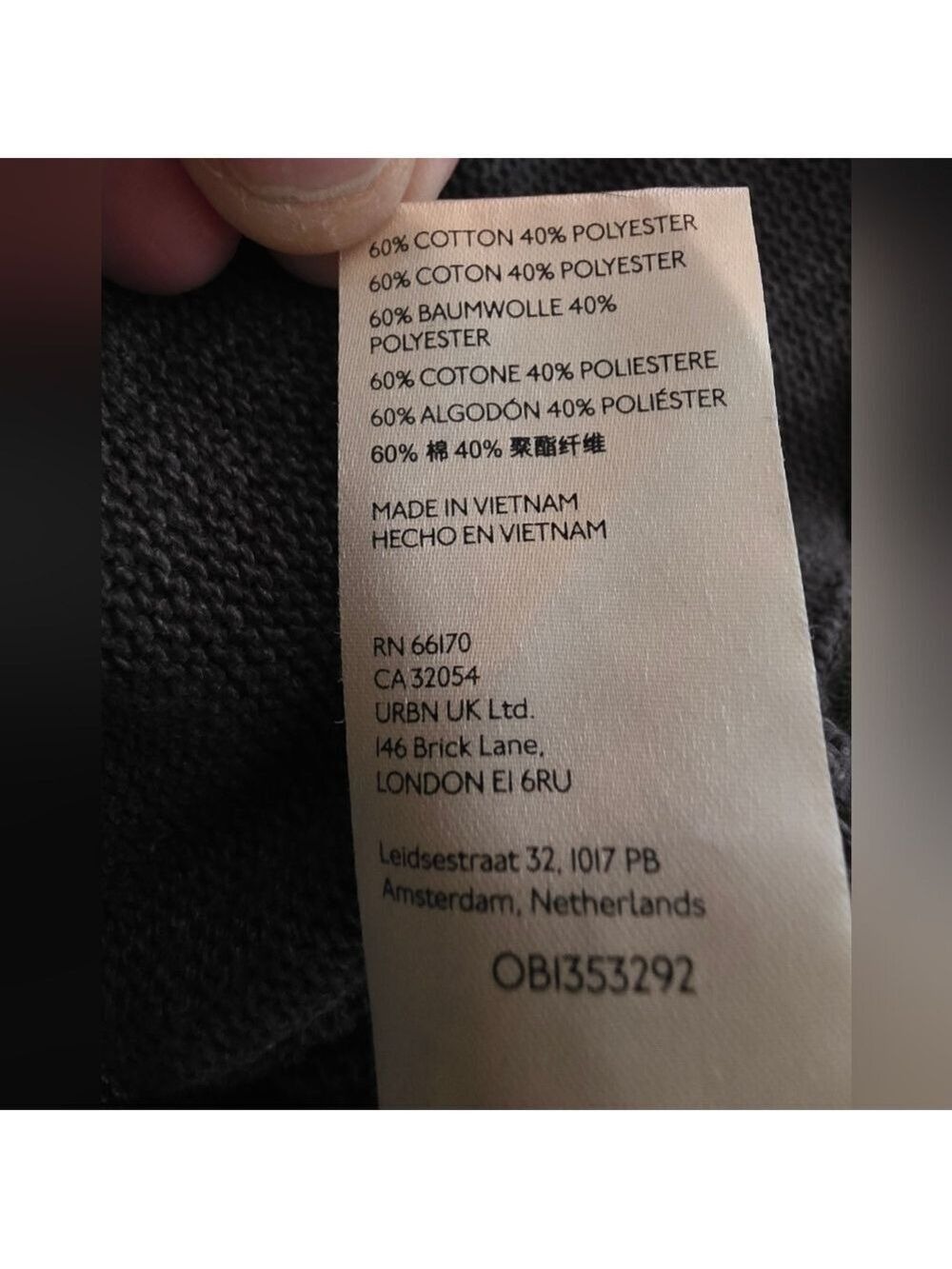 We The Free Charcoal V Neck Long Sleeve Top Medium #SW11 - Picture 12 of 13